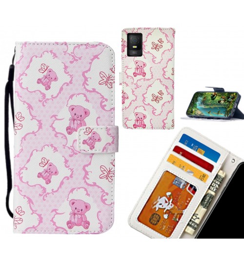 TCL 403 4G case leather wallet case printed ID