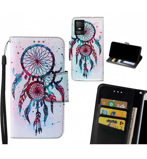 TCL 403 4G Case wallet fine leather case printed