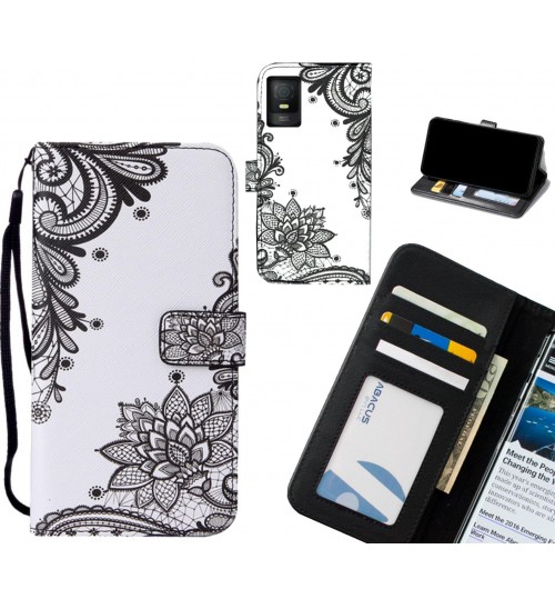 TCL 403 4G case leather wallet case printed ID