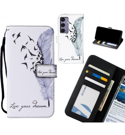 Samsung Galaxy S24 Plus case leather wallet case printed ID