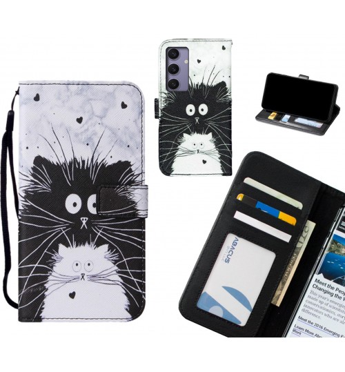 Samsung Galaxy S24 Plus case leather wallet case printed ID