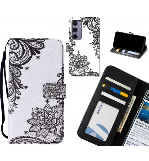 Samsung Galaxy S24 Plus case leather wallet case printed ID