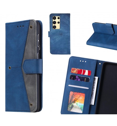 Samsung Galaxy S24 Ultra Case Wallet Denim Leather Case Cover