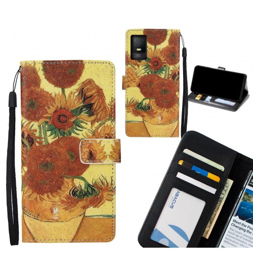 TCL 403 4G case leather wallet case van gogh painting