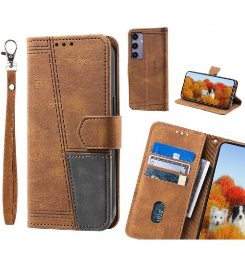 Samsung Galaxy S24 Plus Case Wallet Premium Denim Leather Cover