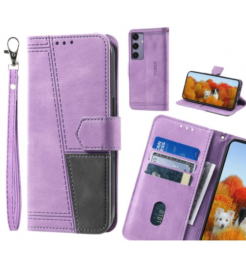 Samsung Galaxy S24 Plus Case Wallet Premium Denim Leather Cover