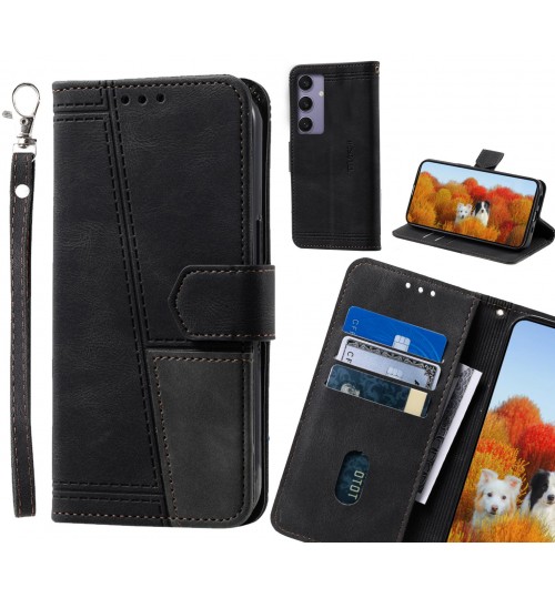 Samsung Galaxy S24 Plus Case Wallet Premium Denim Leather Cover