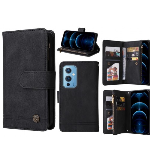 OnePlus 9 Case 9 Card Slots Wallet Denim Leather Case