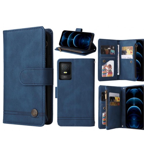 Smart M23 Case 9 Card Slots Wallet Denim Leather Case