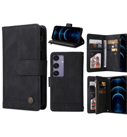 Samsung Galaxy S24 Plus Case 9 Card Slots Wallet Denim Leather Case