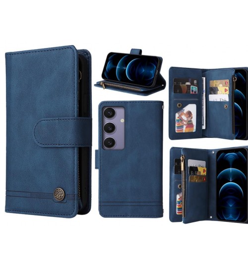 Samsung Galaxy S24 Plus Case 9 Card Slots Wallet Denim Leather Case