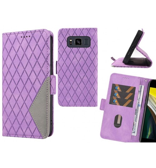 Galaxy S8 Active Case Grid Wallet Leather Case