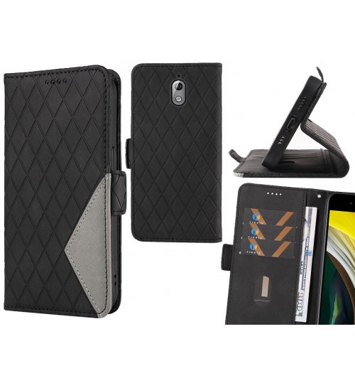Nokia 3.1 Case Grid Wallet Leather Case