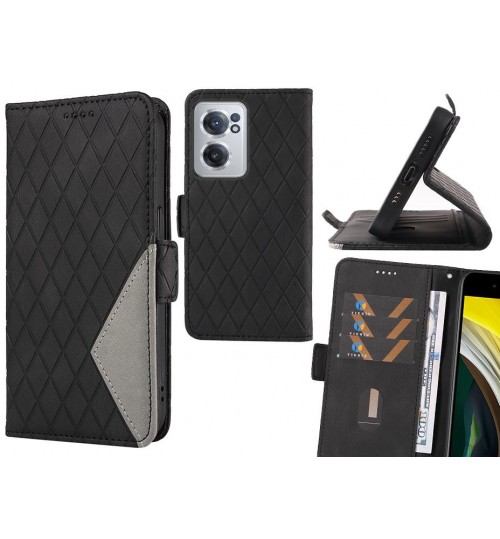 OnePlus Nord CE 2 5G Case Grid Wallet Leather Case