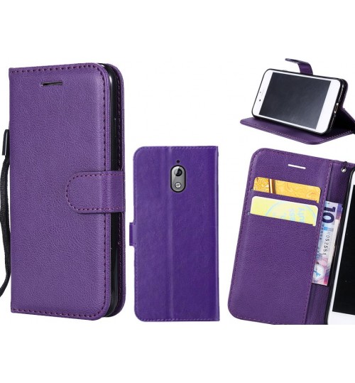 Nokia 3.1 Case Fine Leather Wallet Case