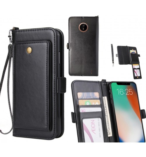 Nokia C20 Case Retro Leather Wallet Case