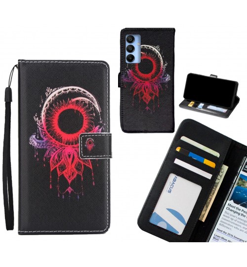 Samsung Galaxy A15 case 3 card leather wallet case printed ID