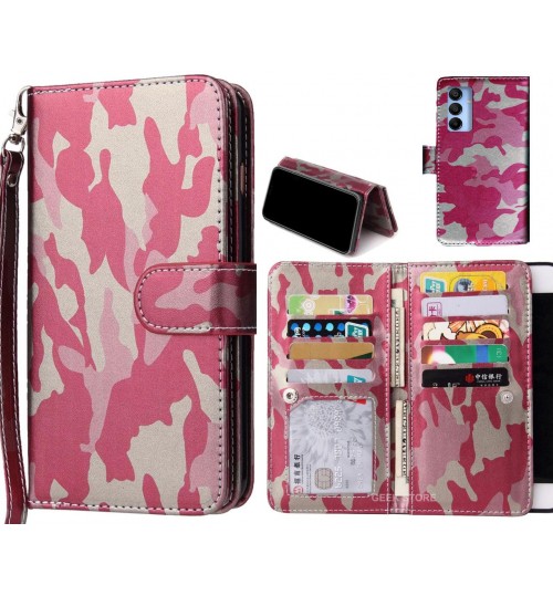 Samsung Galaxy A15 Case Camouflage Wallet Leather Case