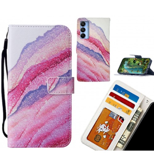 Samsung Galaxy A15 case leather wallet case printed ID