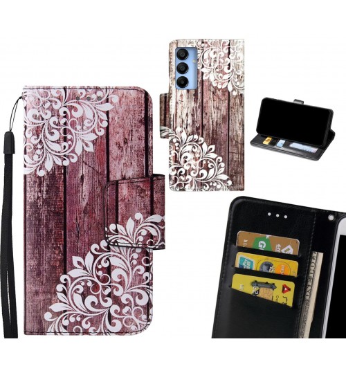 Samsung Galaxy A15 Case wallet fine leather case printed