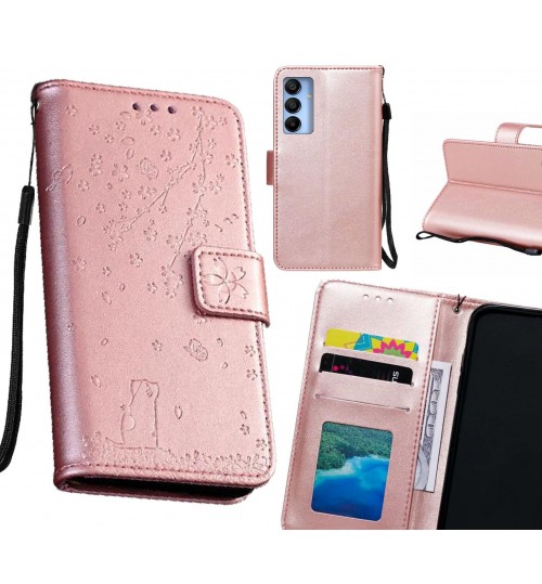 Samsung Galaxy A15 Case Embossed Wallet Leather Case