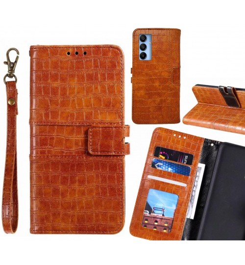 Samsung Galaxy A15 case croco wallet Leather case