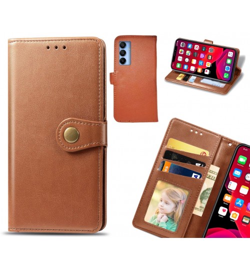 Samsung Galaxy A15 Case Premium Leather ID Wallet Case