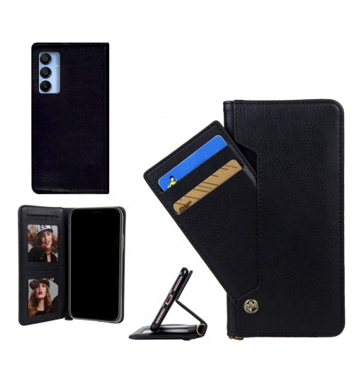 Samsung Galaxy A35 5G case slim leather wallet case 4 cards 2 ID magnet