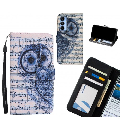 Samsung Galaxy A35 5G case 3 card leather wallet case printed ID