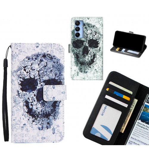 Samsung Galaxy A35 5G case 3 card leather wallet case printed ID