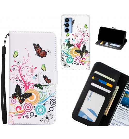 Samsung Galaxy A35 5G case 3 card leather wallet case printed ID