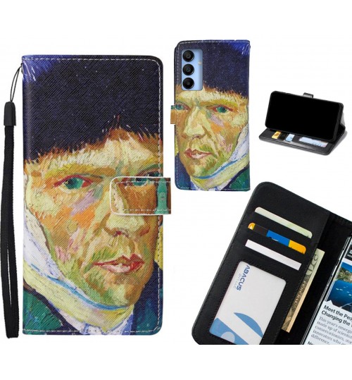 Samsung Galaxy A35 5G case leather wallet case van gogh painting