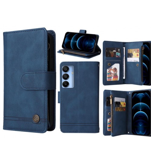 Samsung Galaxy A35 5G Case 9 Card Slots Wallet Denim Leather Case