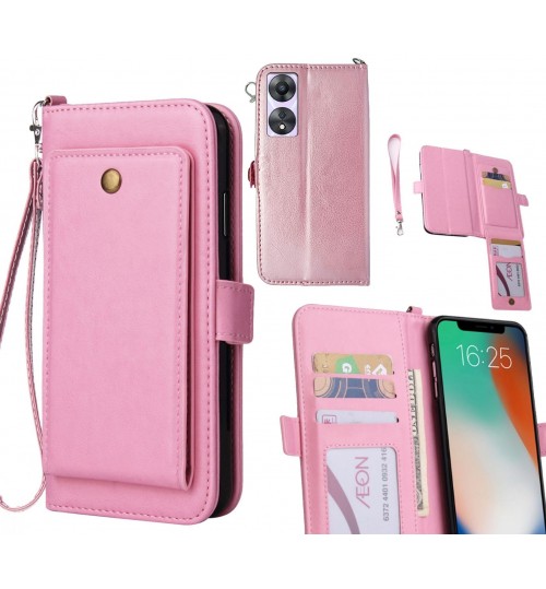 Oppo A58 Case Retro Leather Wallet Case