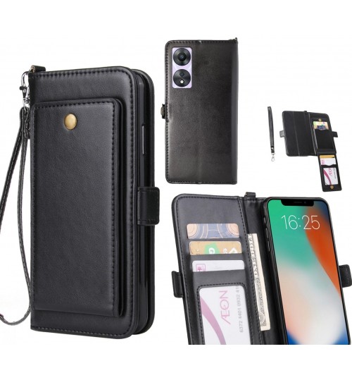 Oppo A58 Case Retro Leather Wallet Case