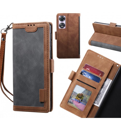 Oppo A58 Case Wallet Denim Leather Case Cover