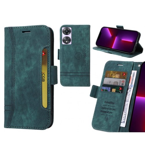 Oppo A58 Case Alcantara 4 Cards Wallet Case