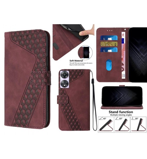 Oppo A58 Case Wallet Premium PU Leather Cover