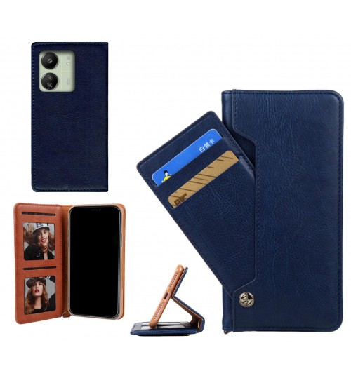 Xiaomi Redmi 13C case slim leather wallet case 4 cards 2 ID magnet