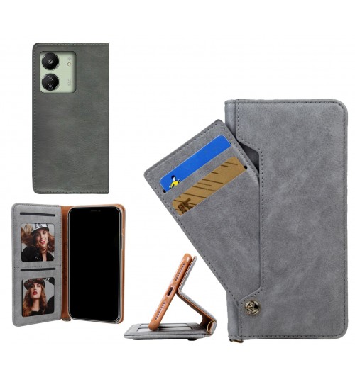 Xiaomi Redmi 13C case slim leather wallet case 4 cards 2 ID magnet