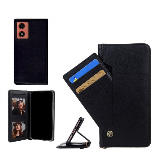 Moto G04 case slim leather wallet case 4 cards 2 ID magnet