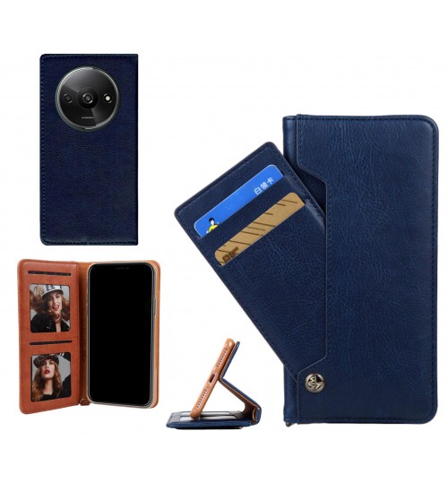 Xiaomi Redmi A3 case slim leather wallet case 4 cards 2 ID magnet