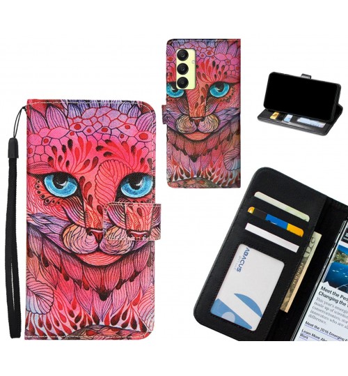 Samsung Galaxy A25 case 3 card leather wallet case printed ID