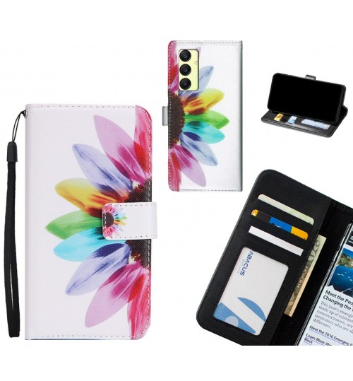 Samsung Galaxy A25 case 3 card leather wallet case printed ID