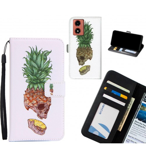 Moto G24 case 3 card leather wallet case printed ID