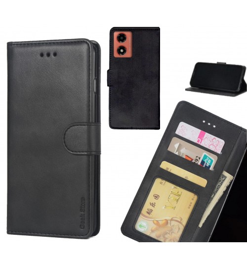 Moto G04 case executive leather wallet case