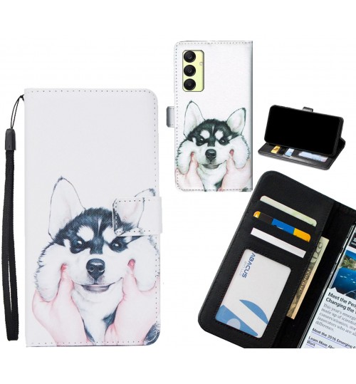 Samsung Galaxy A25 case 3 card leather wallet case printed ID