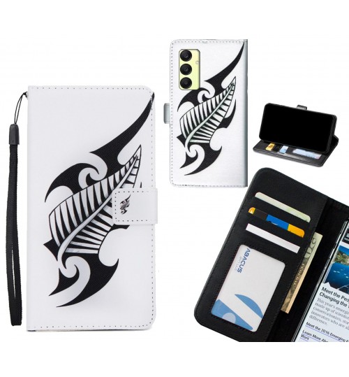 Samsung Galaxy A25 case 3 card leather wallet case printed ID