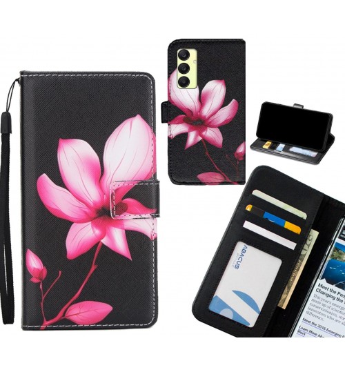 Samsung Galaxy A25 case 3 card leather wallet case printed ID