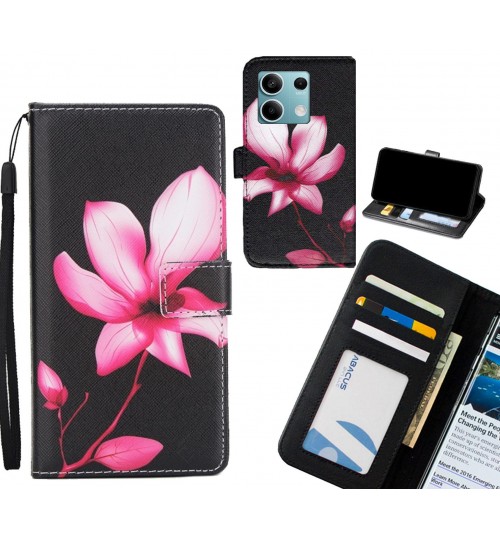 Xiaomi Redmi Note 13 case 3 card leather wallet case printed ID